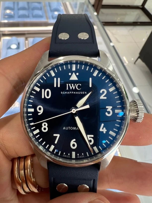 95新 IWC/万国 飞行员IW329303 蓝盘 43 大飞 23年12月卡