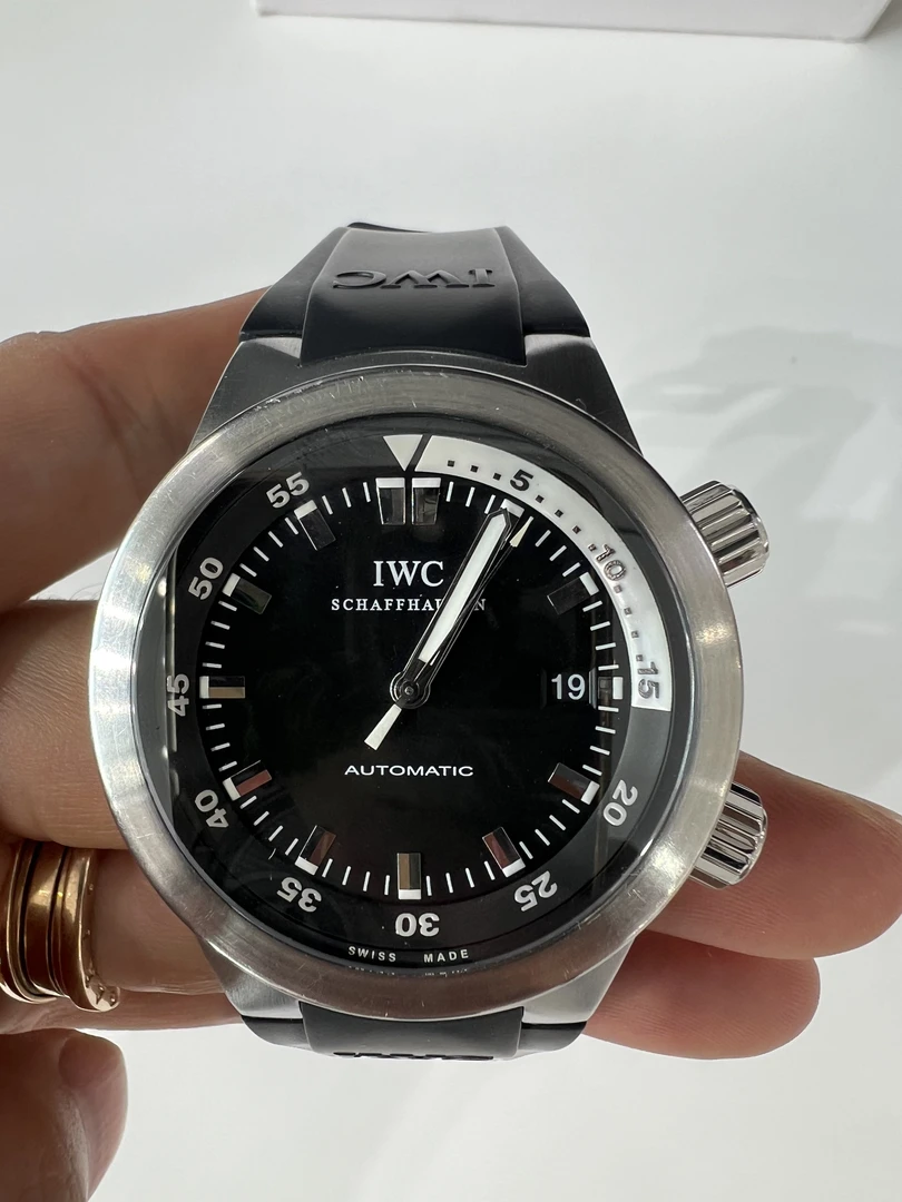 95新 IWC/万国 海洋时计IW354807 黑盘胶带 42表径