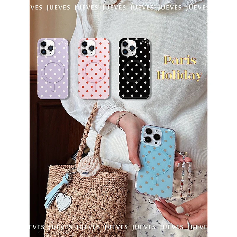 JUEVES原创设计 "巴黎假日"波点调色盘磁吸手机壳