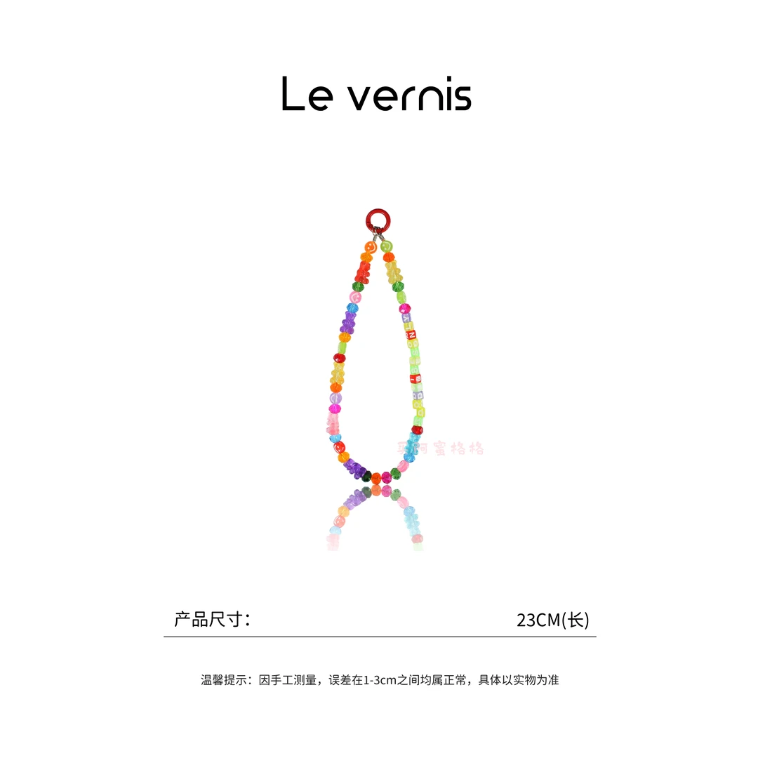 【工厂直销】ch拼色可爱小熊手木几链装饰包挂件-负能量消散23cm