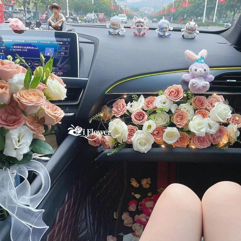 副驾驶鲜花布置全国同城到店下单预订生日惊喜节日乌梅子酱花店送
