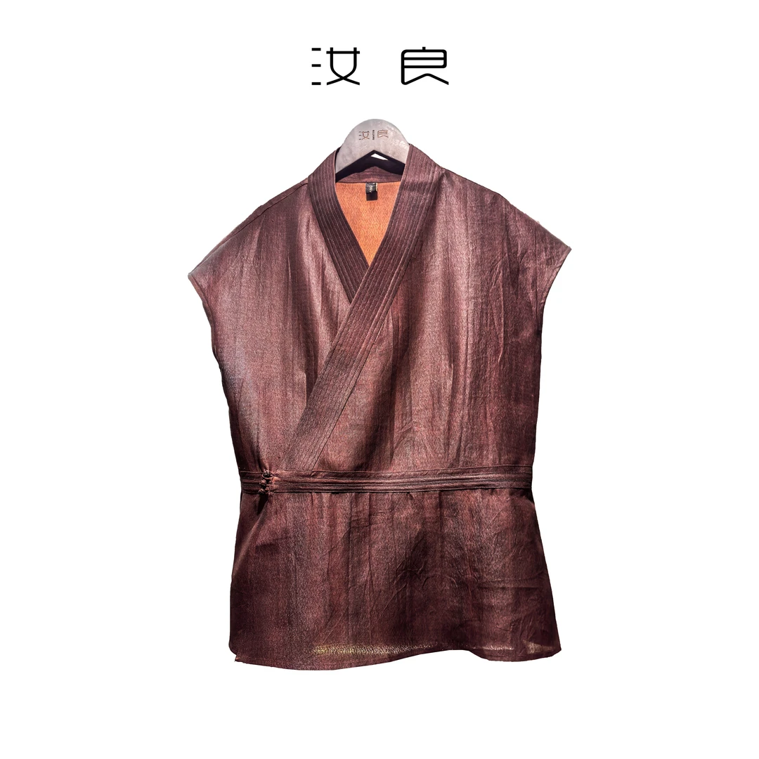 斜开襟明线V领马夹