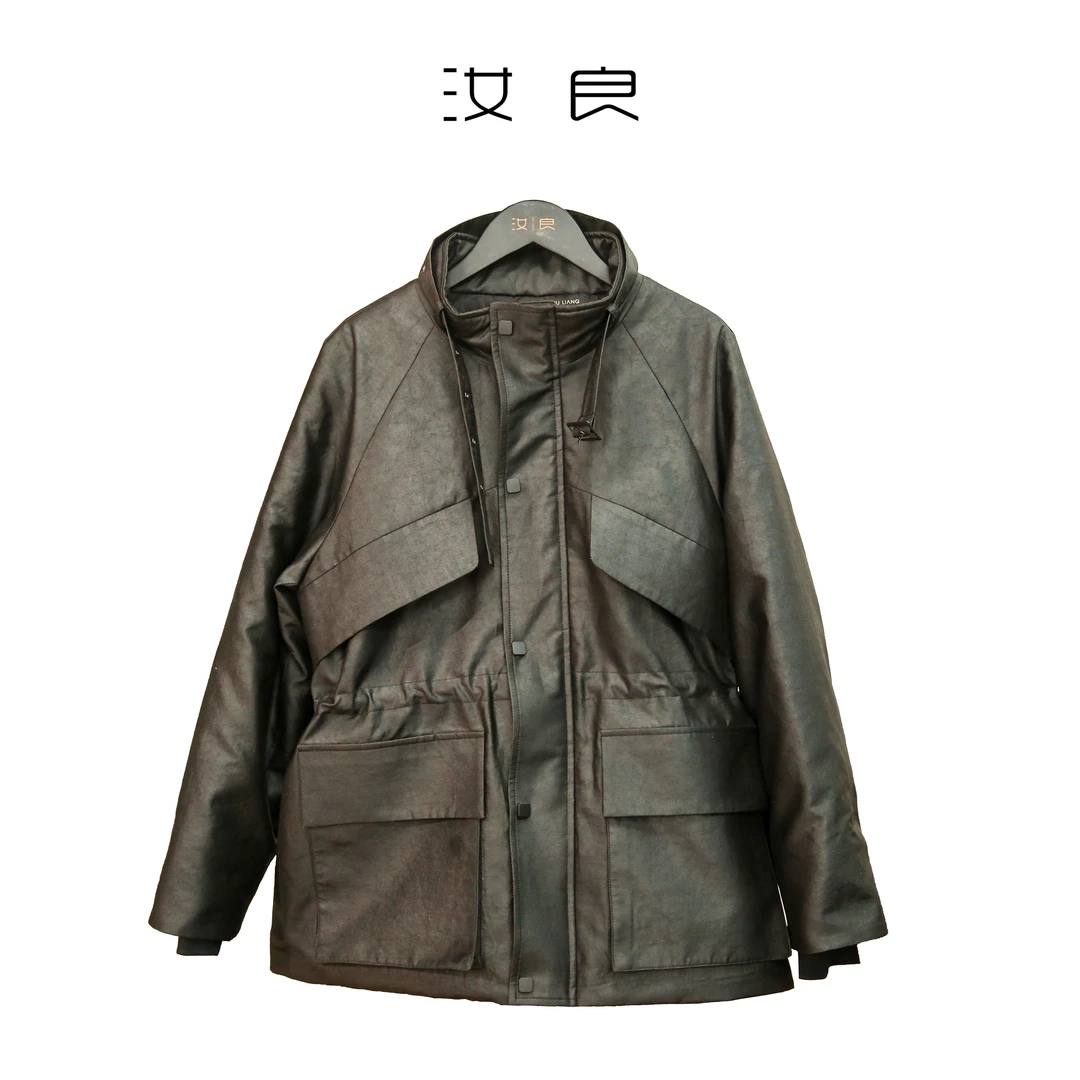 老油布休闲飞行夹克