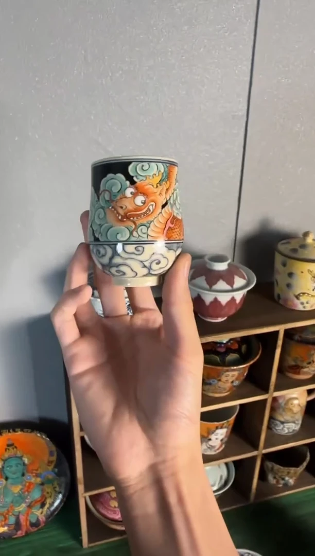 【闪购商品】其他茶器 青花窦彩龙杯