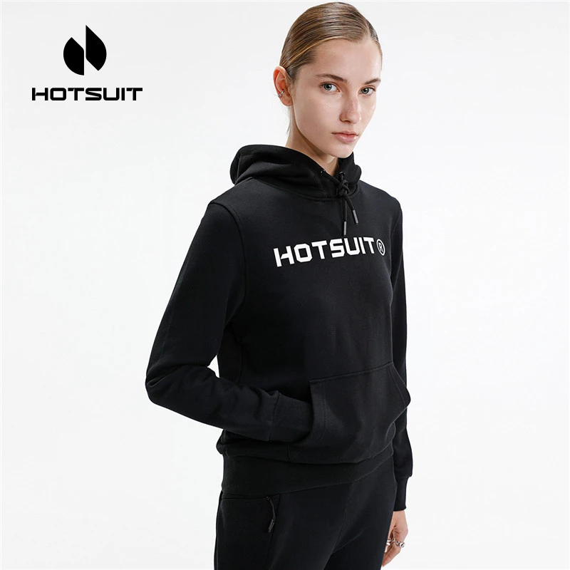 Hotsuit后秀运动卫衣女2023年冬季品牌新款潮宽松外套连帽上衣q