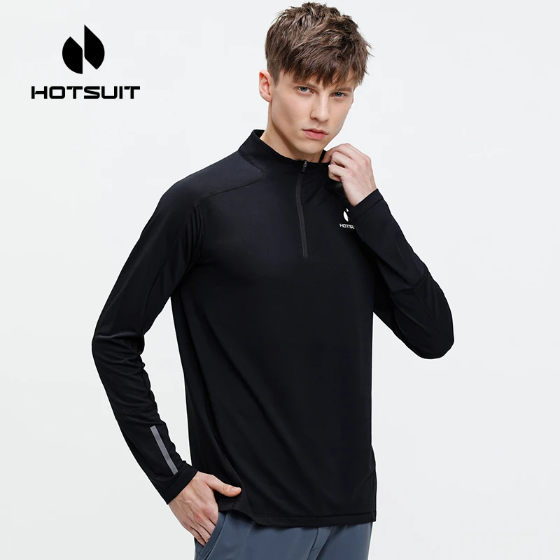 hotsuit后秀快干衣男长袖t恤2023冬夏跑步透气运动修身健身训练服