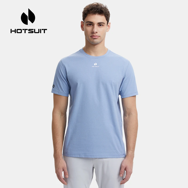 【达人专享】hotsuit后秀T恤衣运动圆领健身跑步男休闲跑步男款