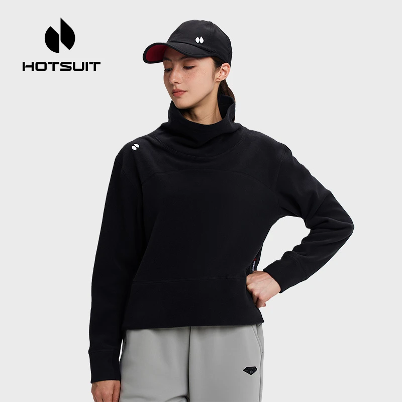 HOTSUIT后秀高领保暖长T新款女保暖柔绒长袖亲打底衫秋冬外穿内搭