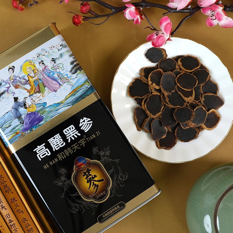 和韩天字高丽黑参150克切片