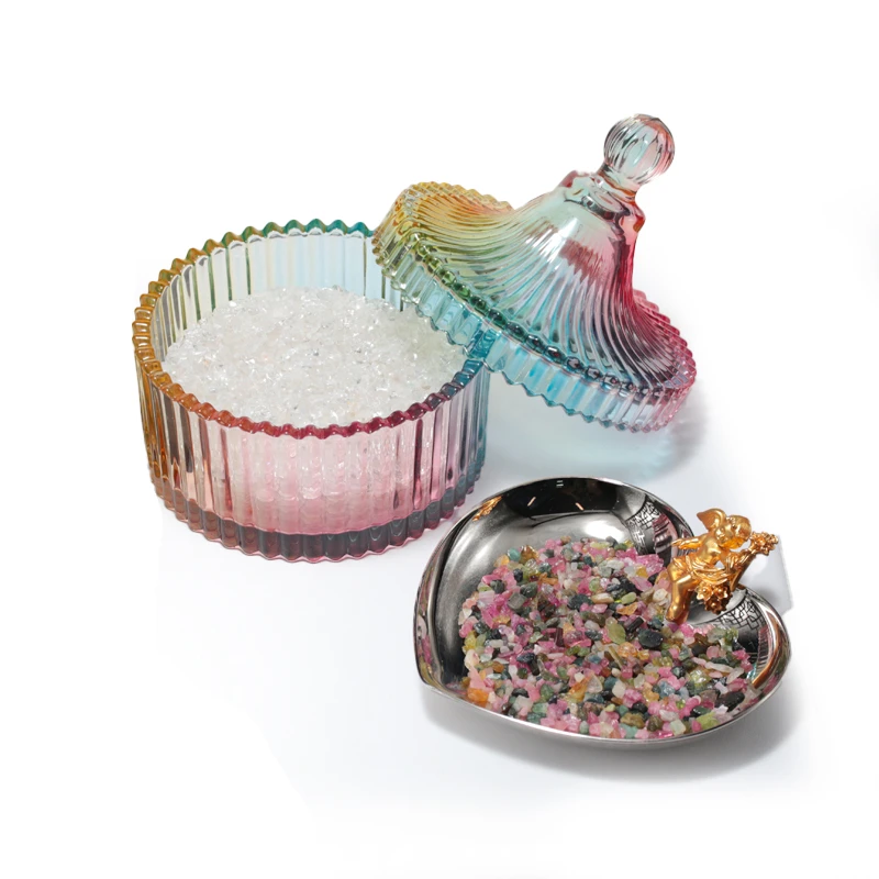 九福晶典 白水晶碧玺彩虹琉璃消磁石送盒WHS3262