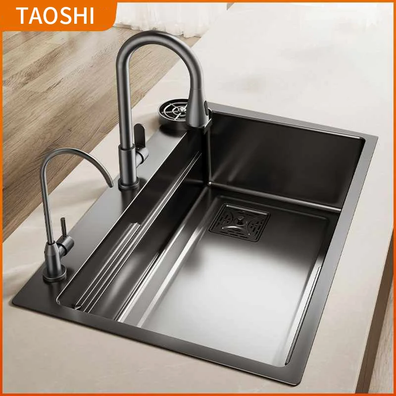 厨房洗菜盆大单槽304不锈钢水槽台下洗碗槽家用加厚洗菜池水池