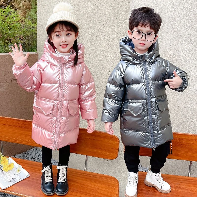 新款儿童羽绒衣中长款2023新款男女童宝宝羽绒衣冬季加厚中大童