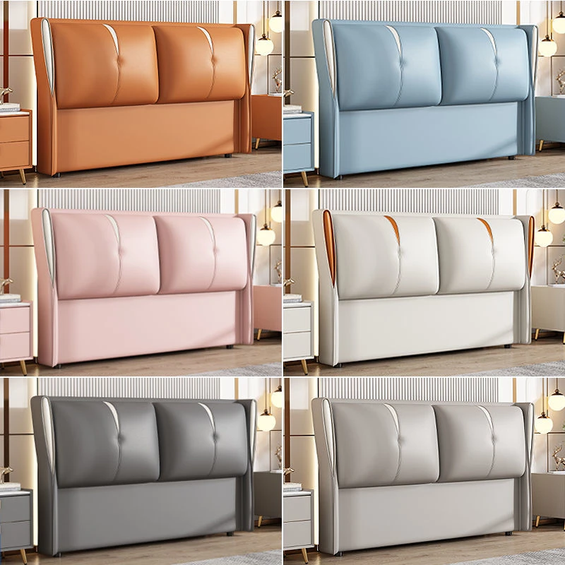 床头板软包2023新款简约现代靠背板单买全实木北欧落地科技布床头