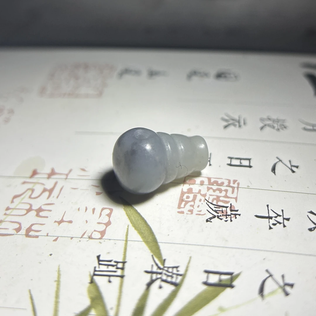 和田玉三通配饰和田玉葫芦三通佩珠新疆和田玉一线天青花聚宝盆