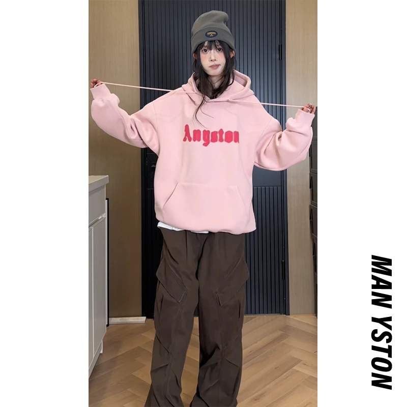 美式高街休闲时尚套头帽衫卫衣春秋季400g重磅男士卫衣爆款百搭