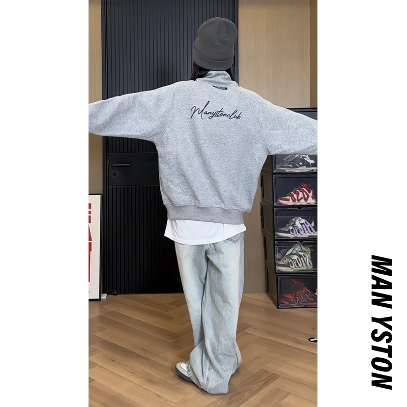 美式国潮复古百搭休闲400g重磅拉链开衫卫衣情侣宽松日常春秋季