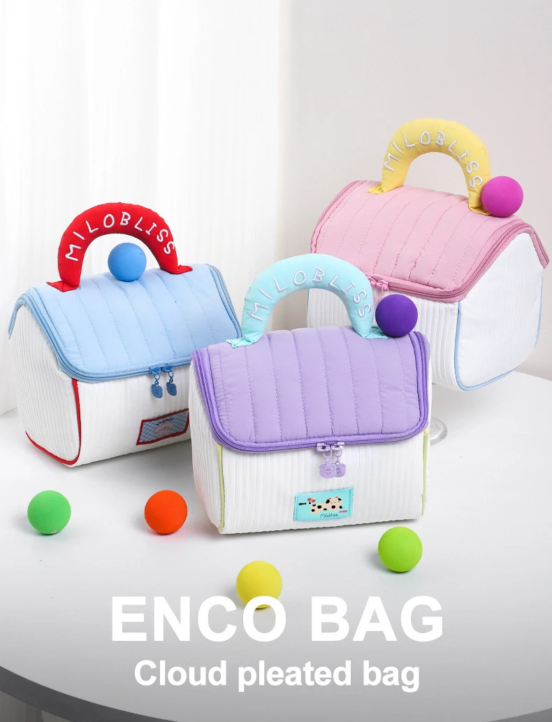 海外版多巴胺可爱小屋大容量高级感化妆包洗漱包 手提收纳包