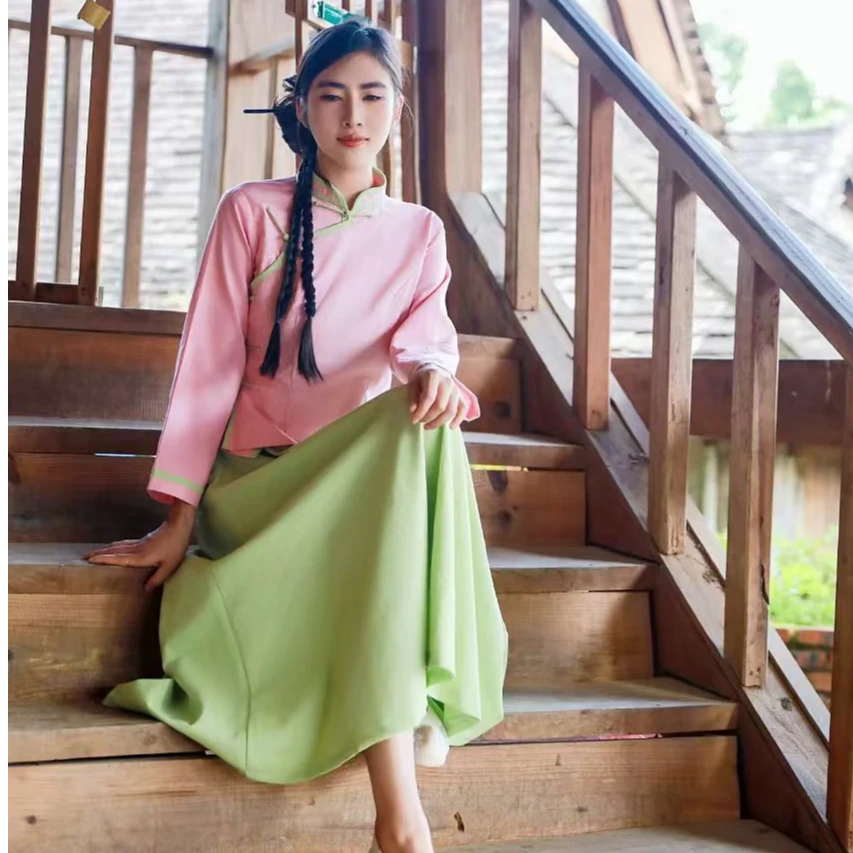 民国风套装大摆裙