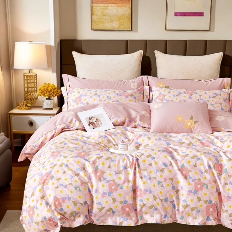 2025新款正品纯棉四件套全棉斜纹铂金凯丽精梳棉床上用品小清新