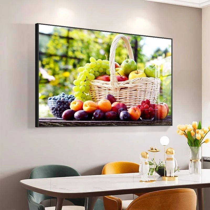厨房挂画餐厅装饰画饭厅背景墙客厅简约墙画现代清新水果店壁画