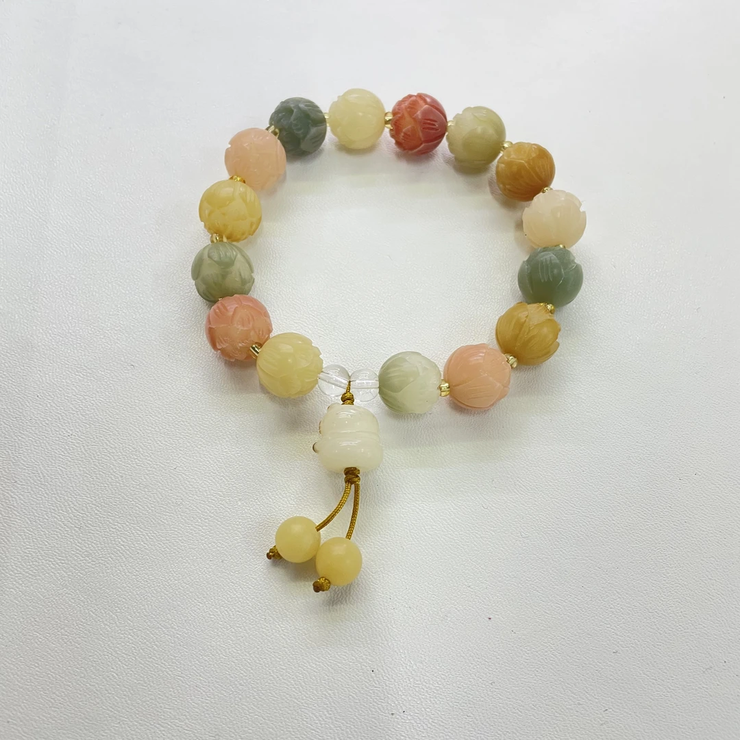 11mm莲花菩提彩色单圈手串A193 dj