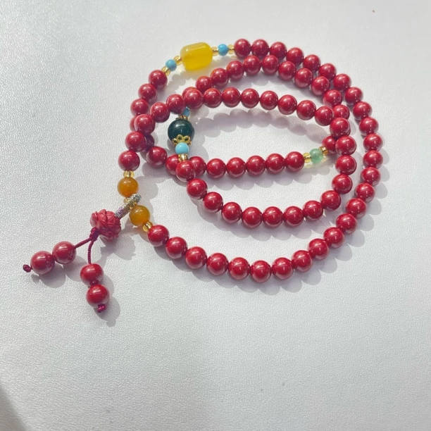 含辰砂工艺品6mm帝王砂挂链B099 zs