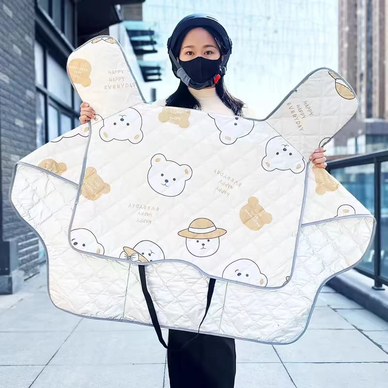 2025电动车挡风被夏季防晒电瓶车摩托车挡风罩【内加大口袋】