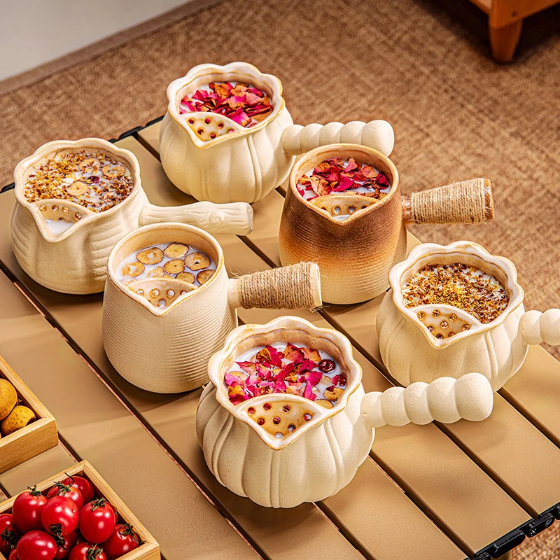 网红罐罐茶户外家用煮茶壶大号干烧烤奶粗陶陶罐围炉煮茶壶烧烤炉