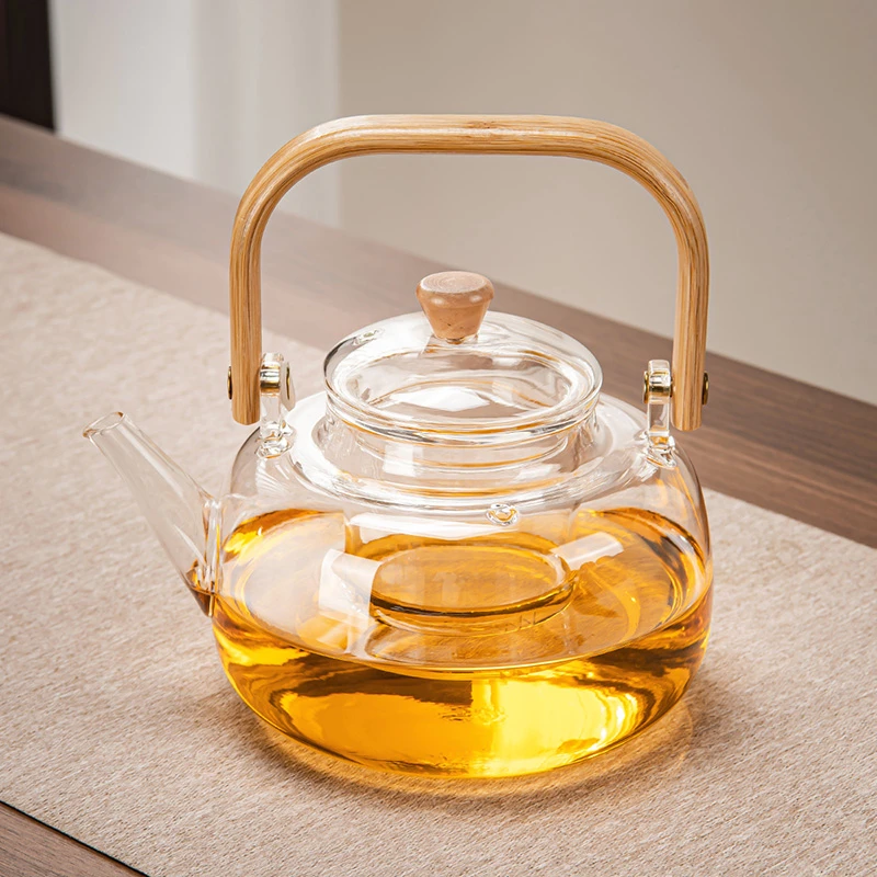 高硼硅玻璃茶壶家用大容量泡茶壶耐高温煮茶壶办公室烧水壶单壶