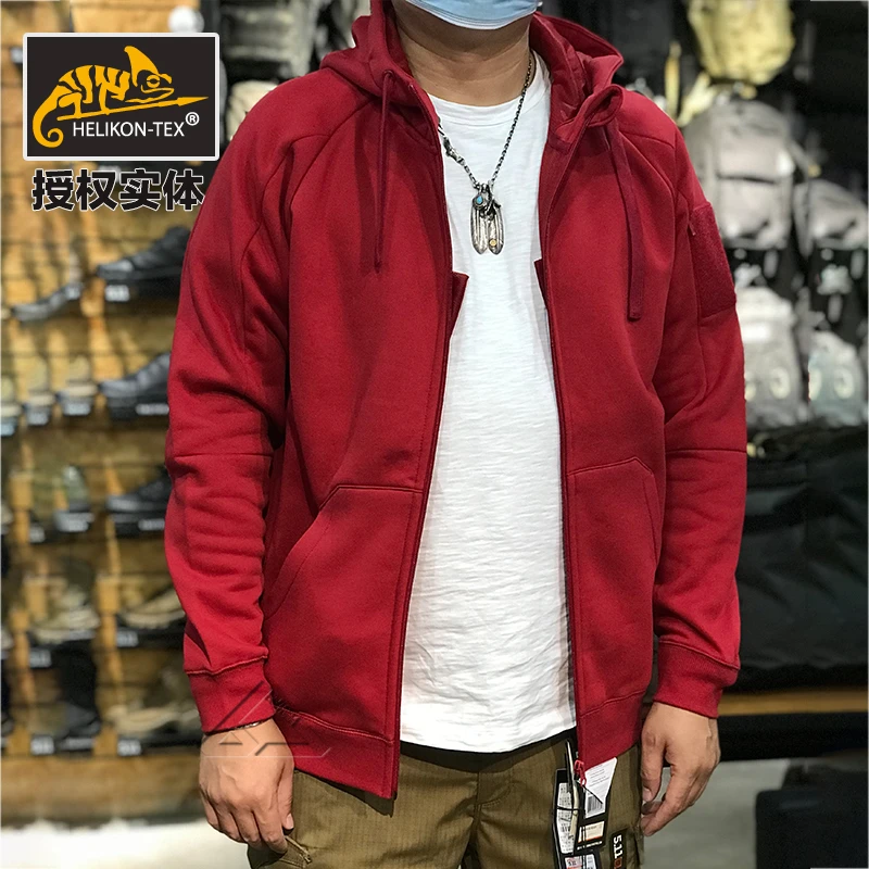 Helikon赫利肯极简连帽衫保暖休闲拉链衫秋冬外套宽松卫衣套头男