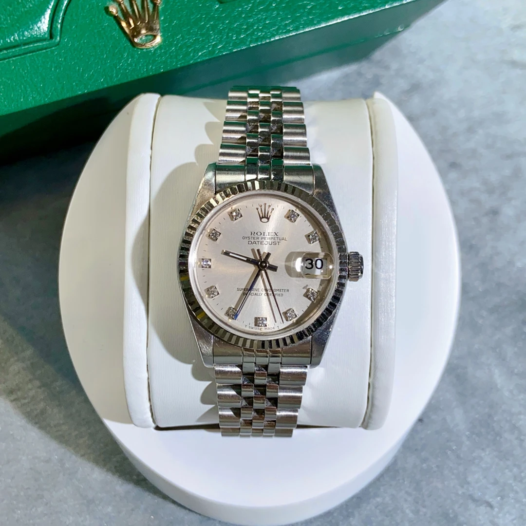 99新 Rolex/劳力士 日志68274/31盘/银盘/原镶钻/自动机械/