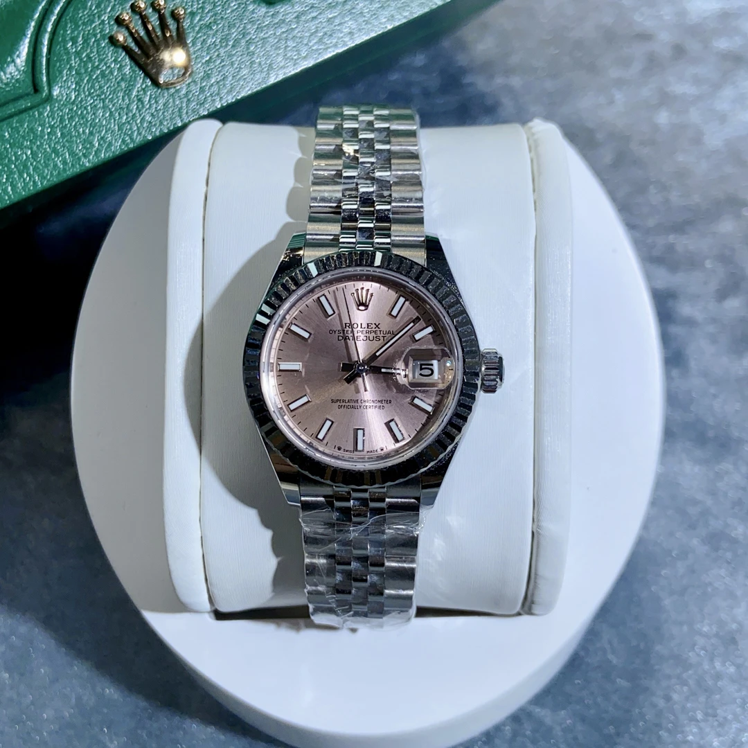 99新 Rolex/劳力士 日志系列/原盘/粉条刻/女表/23年/279174/28mm