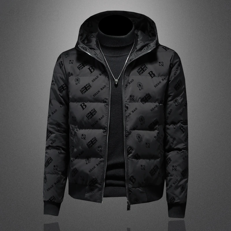 冬季欧洲站轻奢男款羽绒服加厚冬装2024新款男士潮流保暖连帽外套