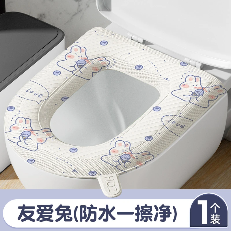 新款印花泡沫防水马桶盖圈套四季通用坐便器垫子可冲洗马桶坐垫
