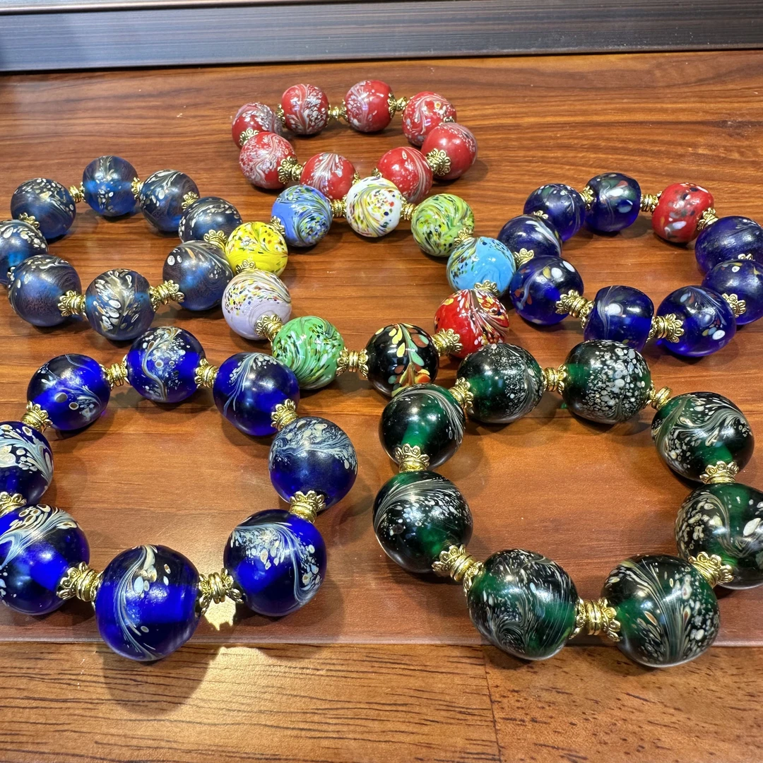 铜合金手链 Moon时尚饰品【凤尾花纹手串大珠系列】