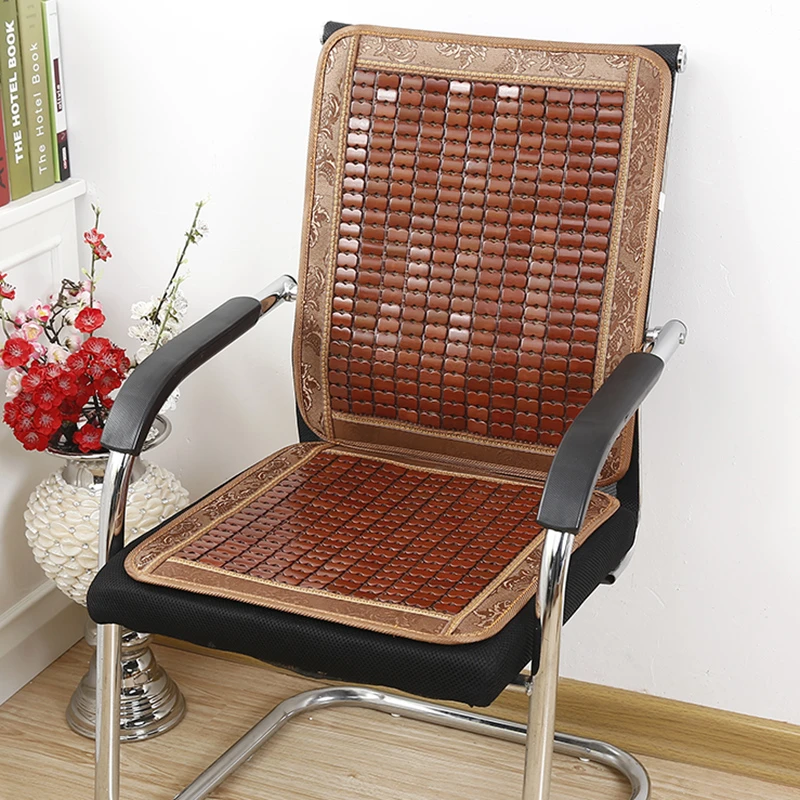 夏天麻将椅子坐垫凉席电脑椅靠垫凉垫椅垫透气竹垫靠背垫老板椅