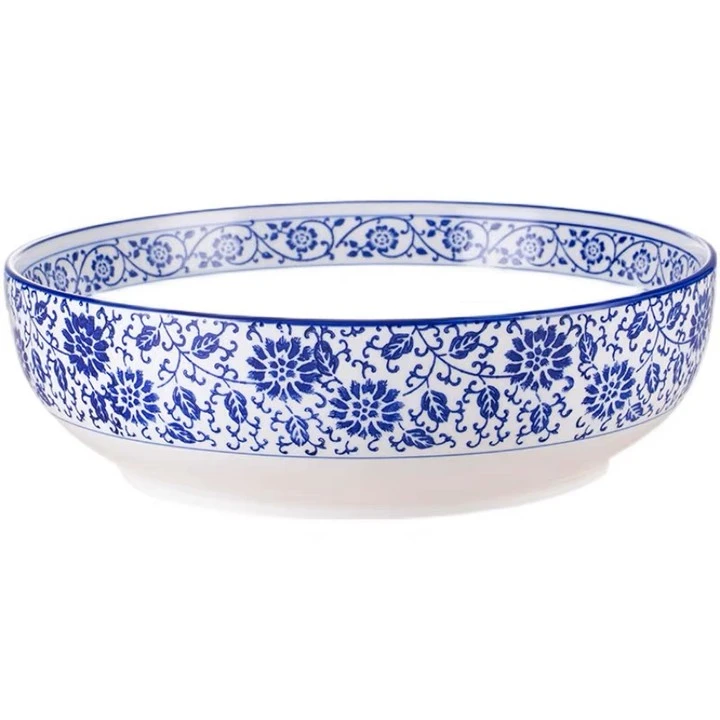青花缠枝莲大面碗