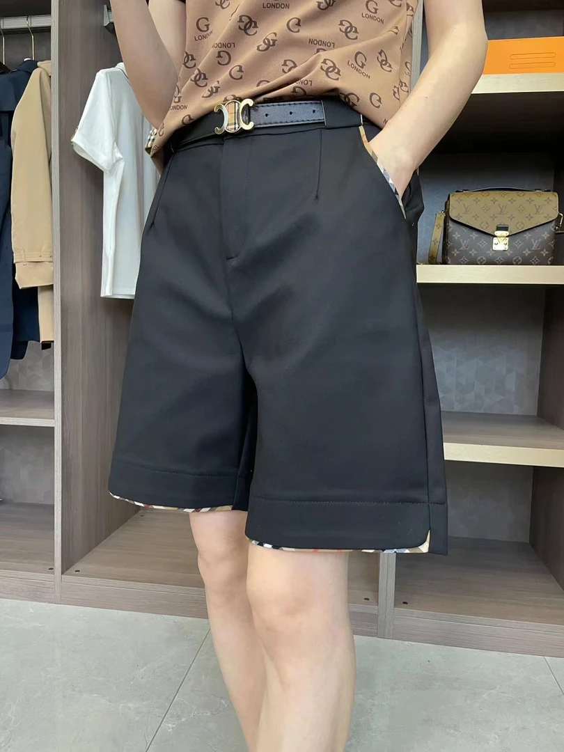 JY24夏季轻奢时尚百搭女士简约经典休闲5分裤