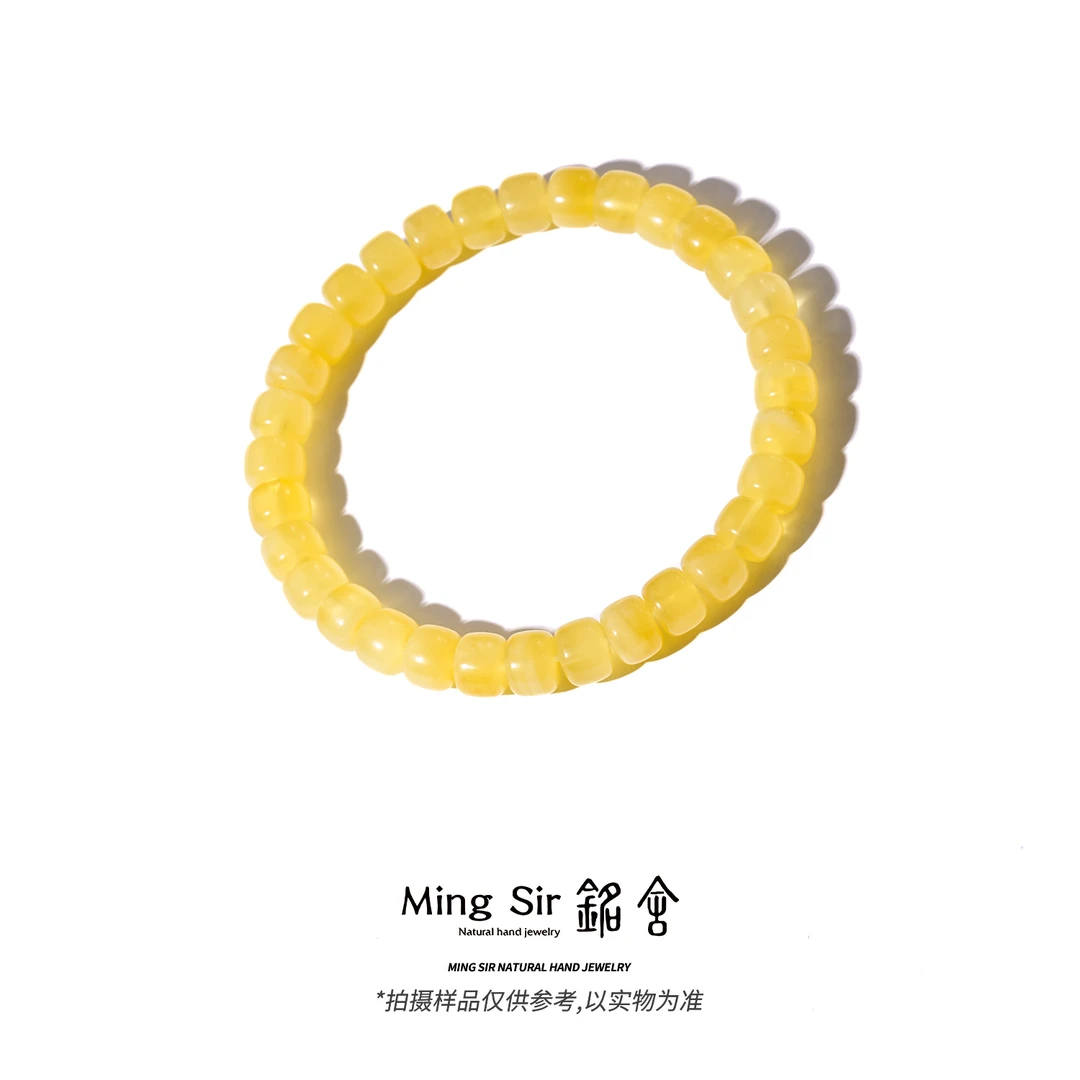 【铭舍 玄天·满蜜特价】天然蜜蜡老型精工单圈手串文玩珠宝