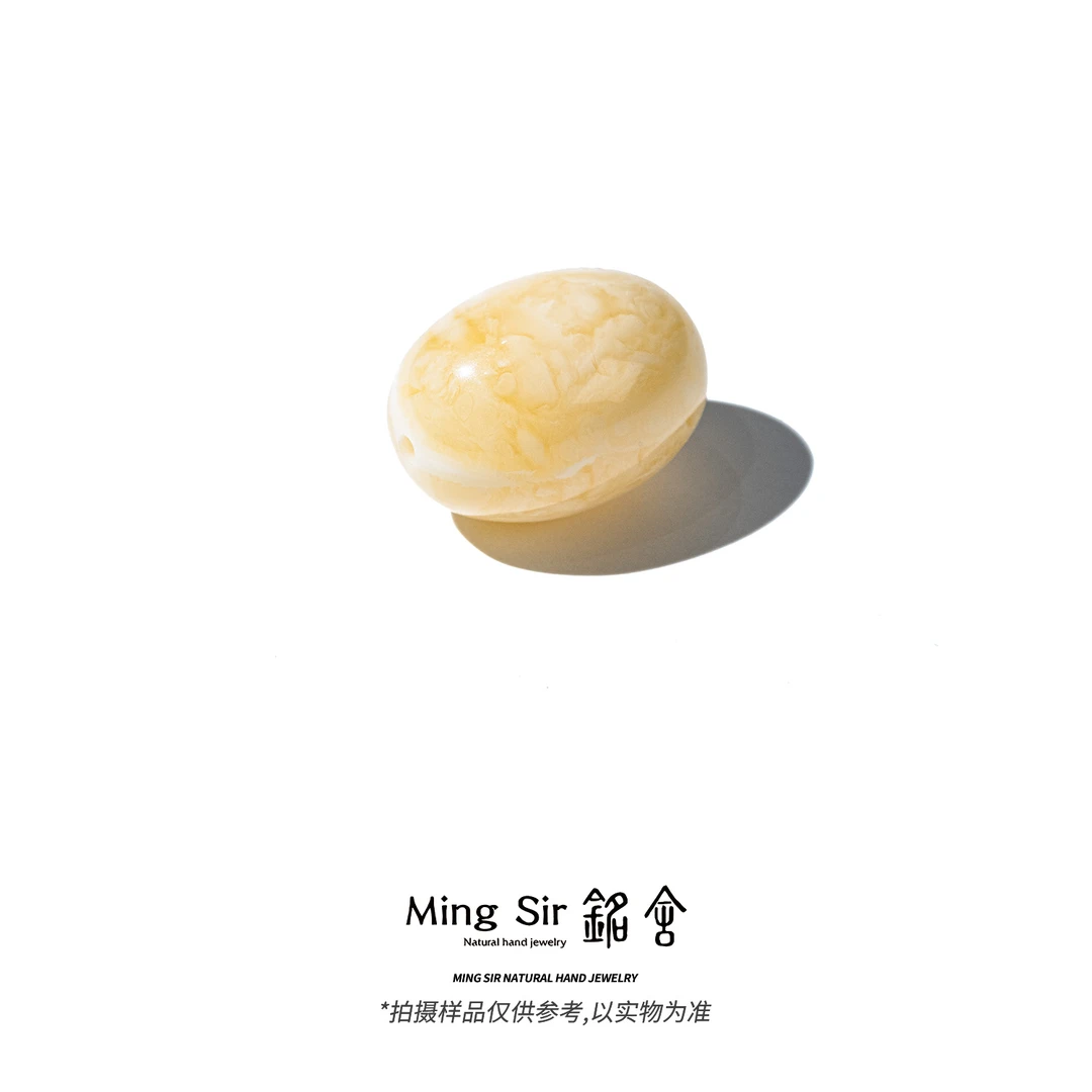 【铭舍 枣珠妖花新】天然俄料琥珀蜜蜡枣珠DIY配珠裸石珠宝玉石