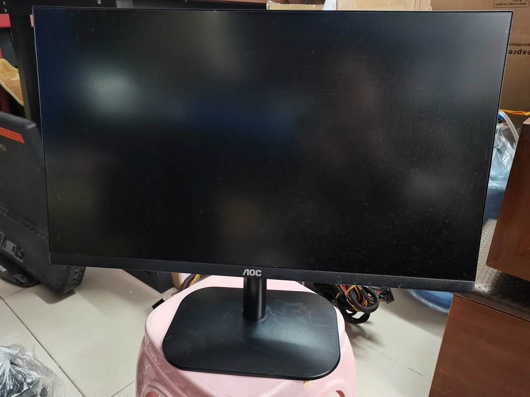 95新 AOC AOC24寸超薄无边款显示器，型号：24B2游戏高清