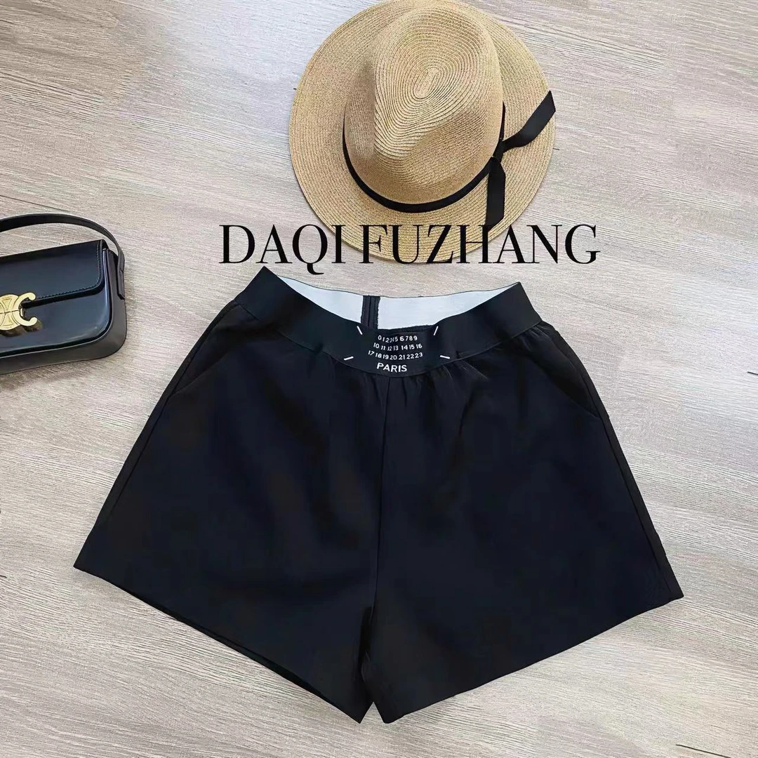1037韩版显瘦西装短裤时尚百搭简约宽松春夏黑色阔腿短裤