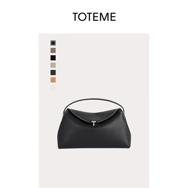 TOTEME女包T字锁扣翻盖手提包单肩包