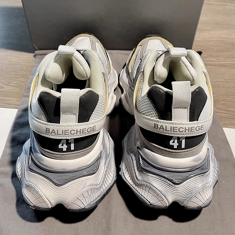 网红擦色5xl做旧老爹鞋子男女2025春夏新款百搭厚底时尚巴黎休闲