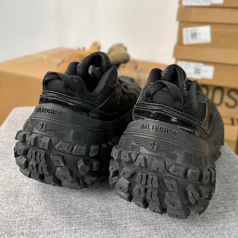 大版型不吹牛！轮胎鞋老爹鞋子男女做旧厚底增高擦色巴黎网红复古