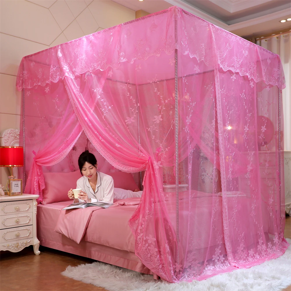 宫廷式加厚蚊帐卧室防蚊家用落地式单门三门居家好物防蚊床帐新款