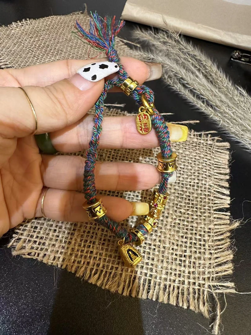 非金属珐琅手链 臭朵朵家 小众设计复古手工编织百搭手链