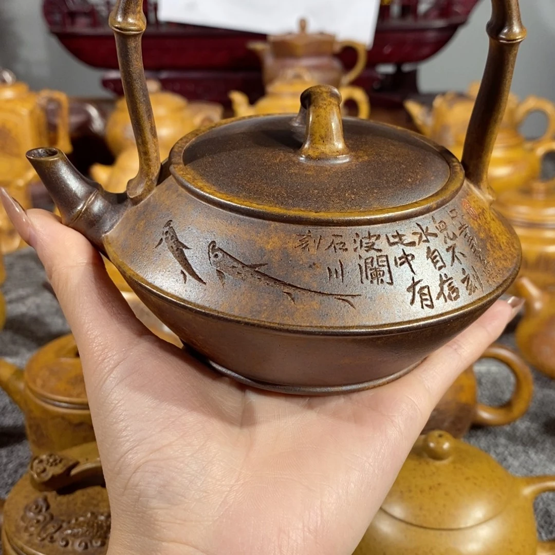 紫砂茶壶草***狼全手工制作