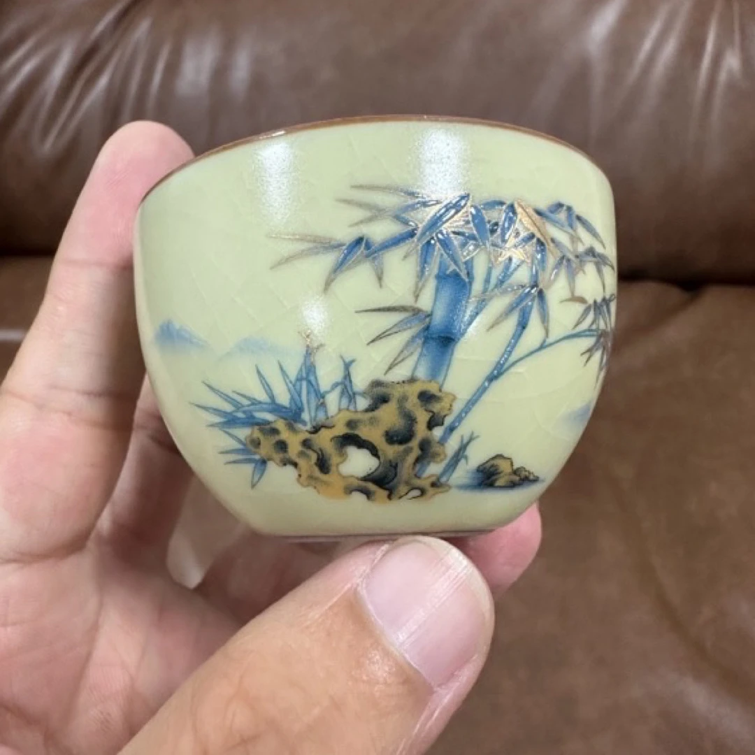 岑汝竹子圆底杯40毫升客杯