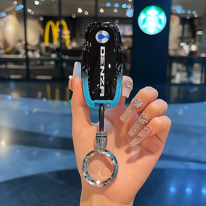 2024款腾势d9钥匙套dmi专用改装配件n8壳n7扣ev汽车内饰用品高档